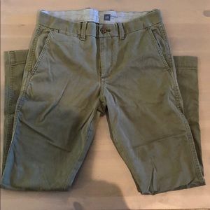 GAP Mens Green Slim Khakis 29x30